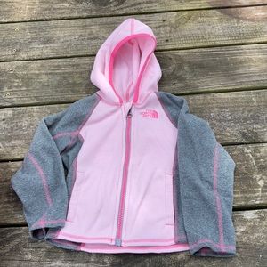 North Face girls 3T lightweight fleece hoodie